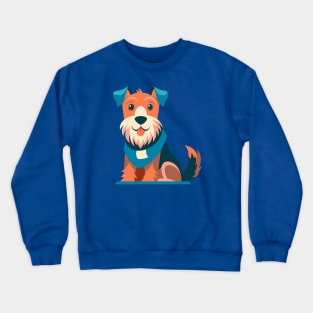 Cute Airedale Terrier Cartoon Crewneck Sweatshirt